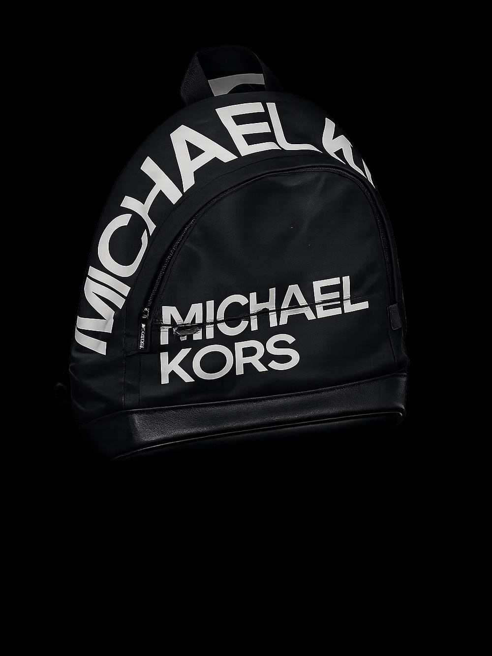Michael Kors Black Backpack with Bold White Logo - Picture 2 of 2
